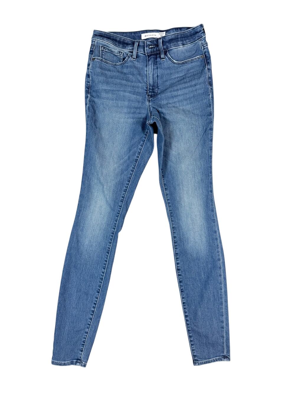 Athleta Sculptek Women's 4T Tall Stretch Denim Jeans Blue Skinny Slim Fit